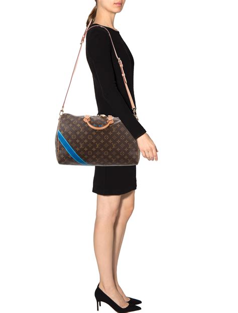 louis vuitton speedy 40 azul bandouliere collector square|authentic louis vuitton speedy 40.